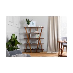 Hanah Home Perla - Walnut Walnut Bookshelf