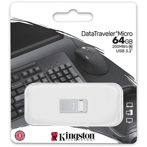 Kingston DTMC3G2/64GB 64GB USB Flash Drive, USB 3.2 Gen.1, DataTraveler Micro, Read up to 200MB/s slika 3