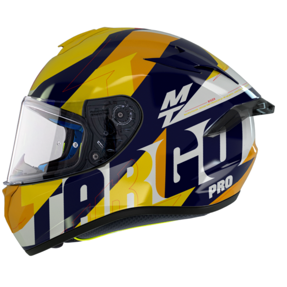 MT Helmets vizir za moto kacigu Targo Pro Biger C7 gloss yellow slika 2