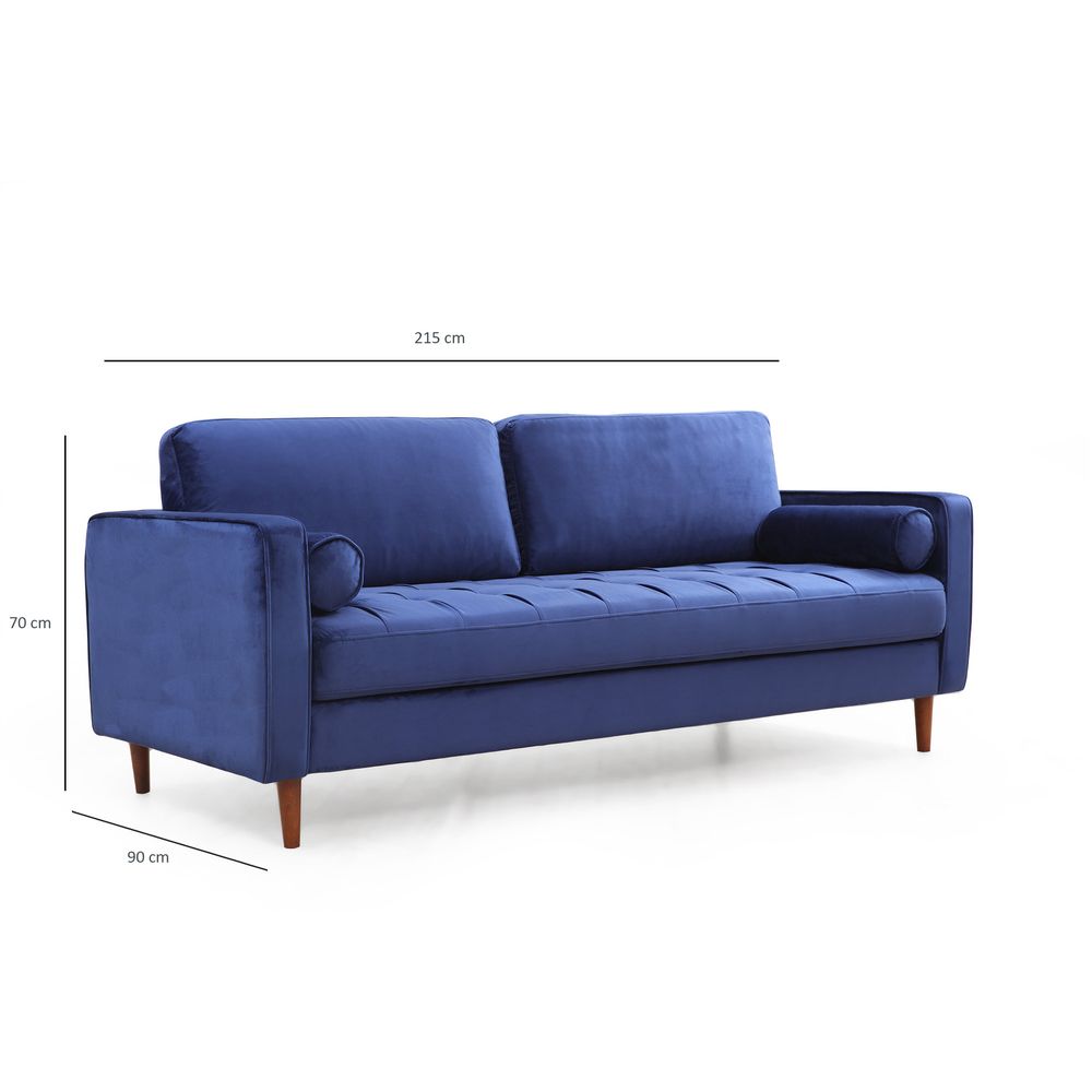 Sofa Rome - Tamnoplava 3-sjedalna slika 11