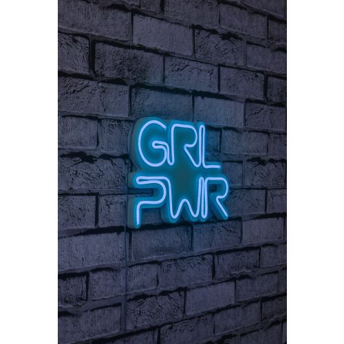 Wallity Ukrasna plastična LED rasvjeta, Girl Power - Blue slika 10