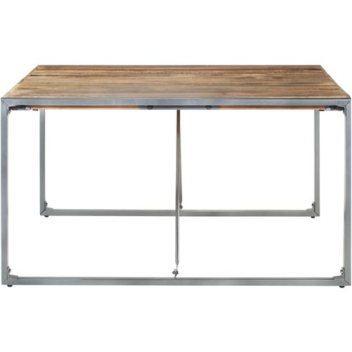 Blagovaonski stol 140 x 140 x 75 cm od grubog drva manga slika 11