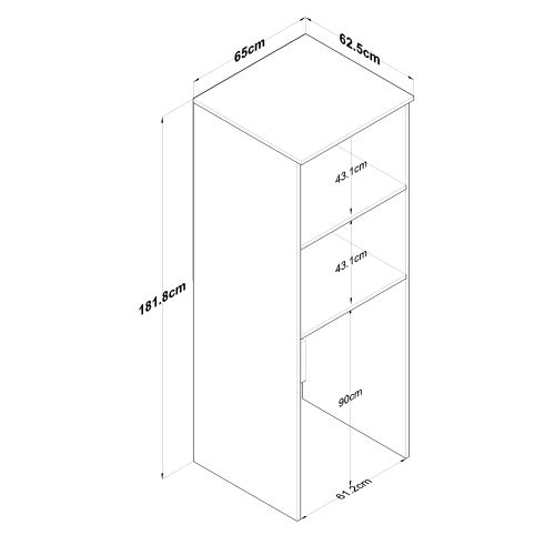 KD110 - 3192 White Washing Machine Cabinet slika 13