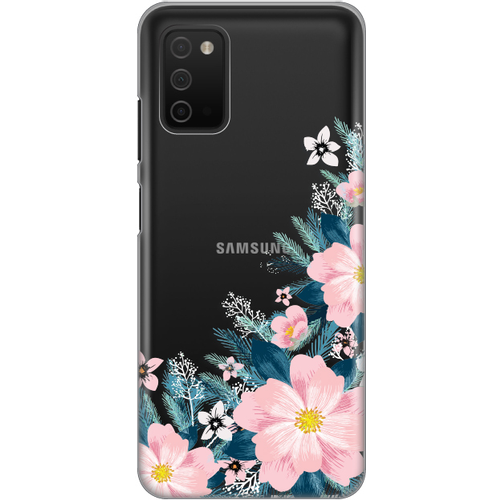 Maska Silikonska Print Skin za Samsung A037G Galaxy A03s Bright Flowers slika 1