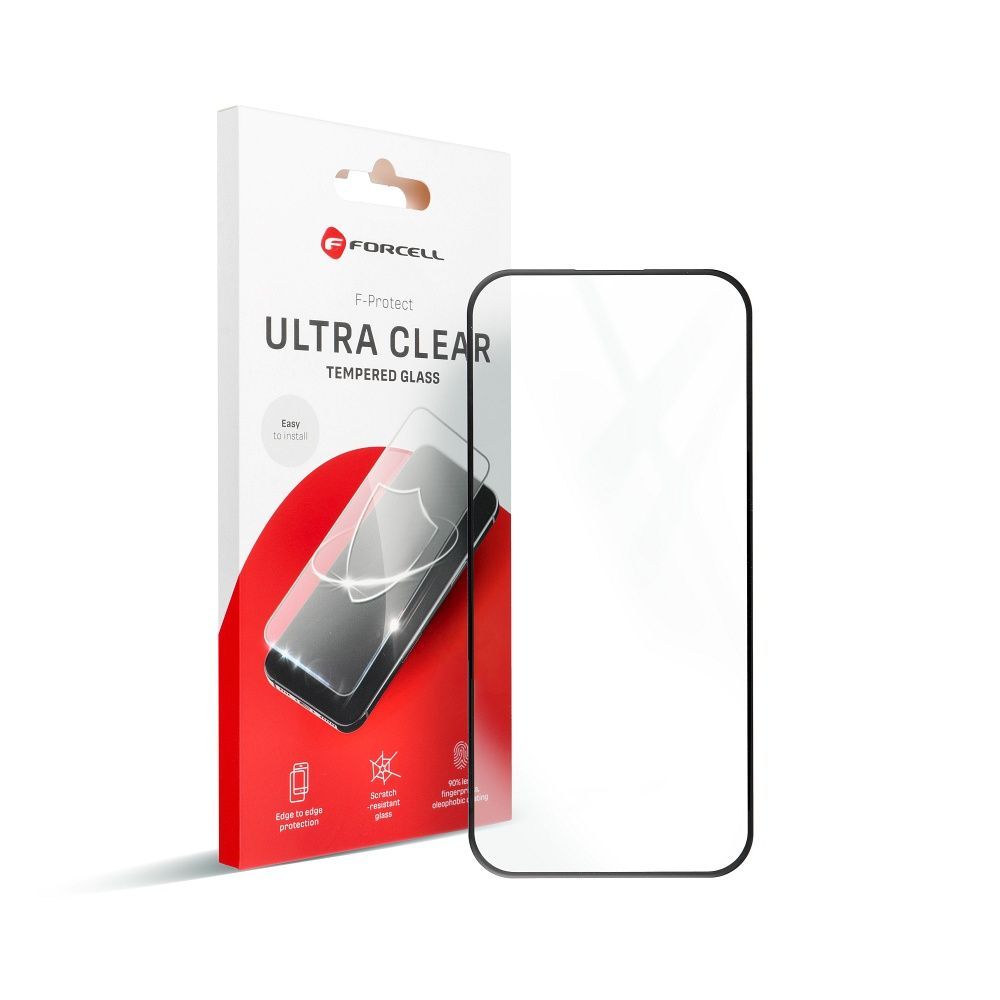 Kaljeno staklo za iPhone 17 AIR Forcell Ultra Clear Glass crno slika 2