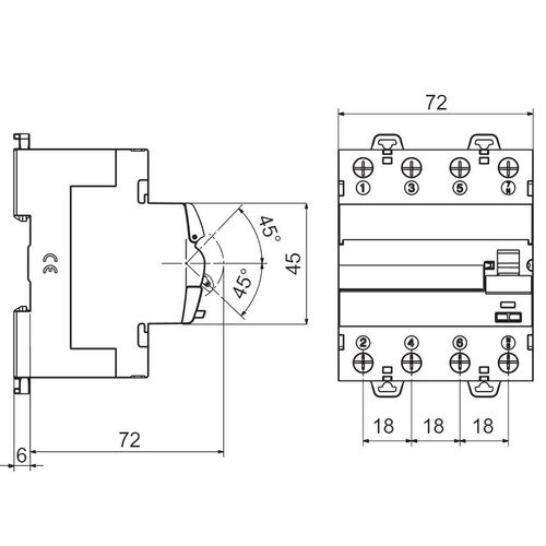 Gewiss 90RCD, FID sklopka 4P 40A 0,5A, tip AC slika 2