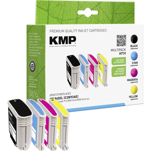 KMP patrona tinte kombinirano pakiranje kompatibilan zamijenjen HP 940 XL crn, cijan, purpurno crven, žut H71V 1715,4005 slika 2