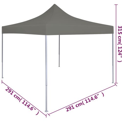 Sklopivi šator za zabave 3 x 3 m antracit slika 30