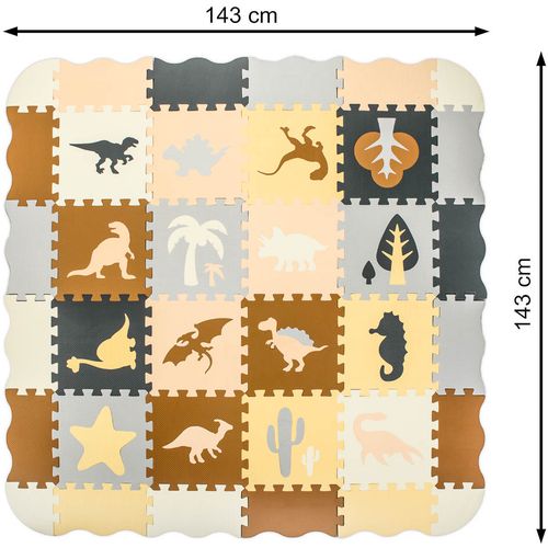 Pjenasta puzzle podloga/ ogradica za igru 36 elemenata dinosauri slika 6