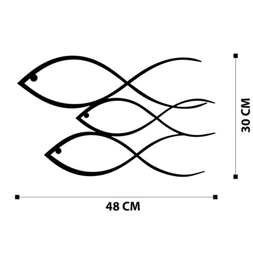Wallity Dekorativni Metalni Zidni Ukras - Crna Riba slika 6