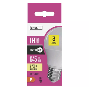 Emos LED sijalica Classic A60 8W E27 WW ZQ5130