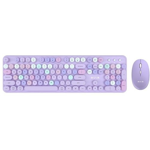 Tastatura i mis Aula AC306 Purple combo, 2.4G slika 1