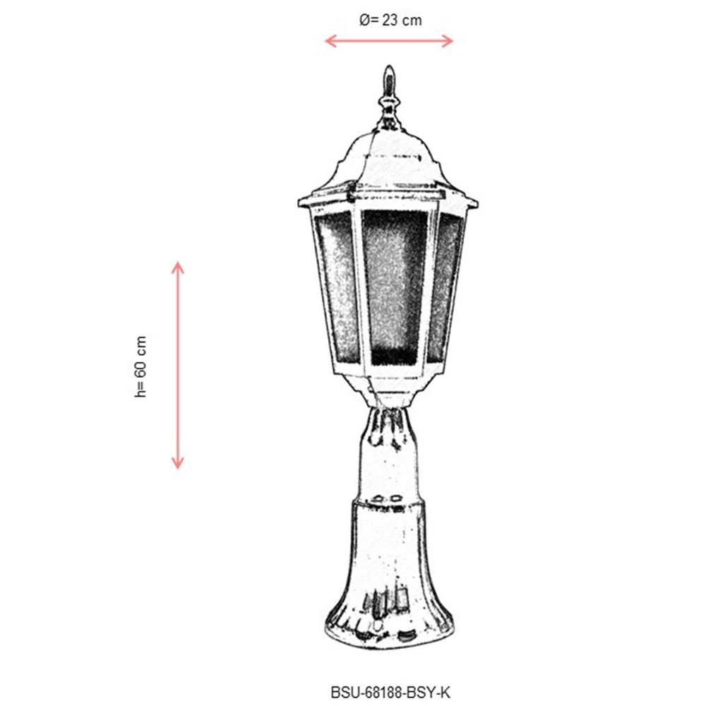 BSU-68188-BSY-K Crna Spoljna Zidna Lampa slika 3