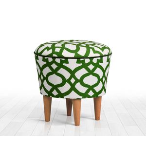 Moss - Zeleni, Bijeli Pouf