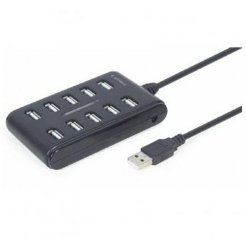 Gembird UHB-U2P10P-01 10-port USB 2.0 hub, black slika 1