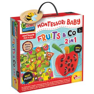 LISCIANI Montessori Wood maxi puzzle voće i vezica 2u1 92260
