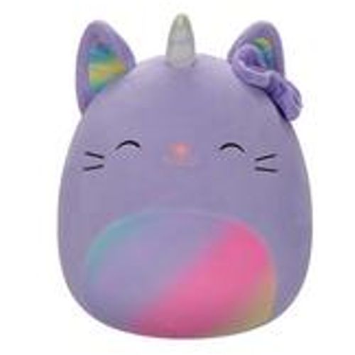 Squishmallows 30cm - adrina - maca-jednorog boje lavande s mašnom duginih boja slika 1