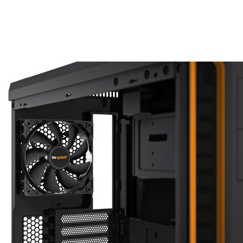 be quiet! BGW20 PURE BASE 600 Window Orange, MB compatibility: ATX / M-ATX / Mini-ITX, Two pre-installed be quiet! Pure Wings 2 140mm fans, Ready for water cooling radiators up to 360mm slika 3