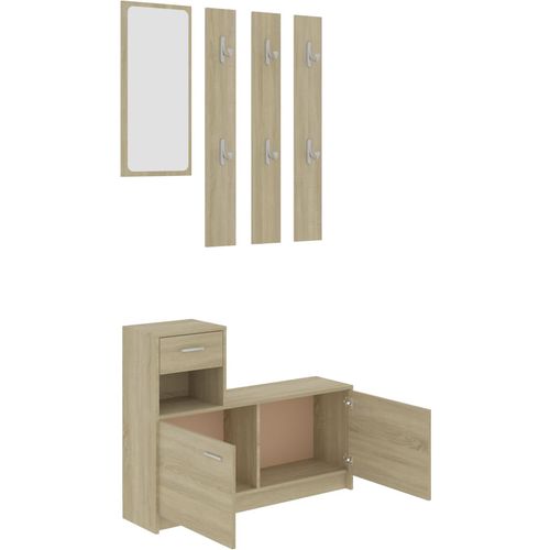 Set za hodnik boja hrasta sonome 100 x 25 x 76,5 cm od iverice slika 26