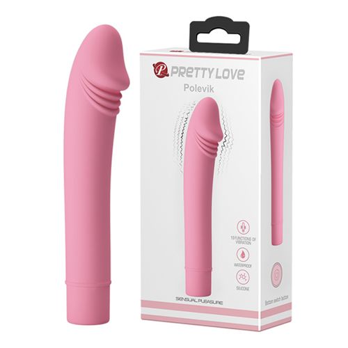 Realistični Silikonski Vibrator Polevik Pink slika 1