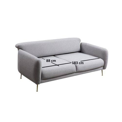 Atelier Del Sofa Trosjed SEVILLA- svijetlo siva, Sevilla 3 Seater - Grey slika 6