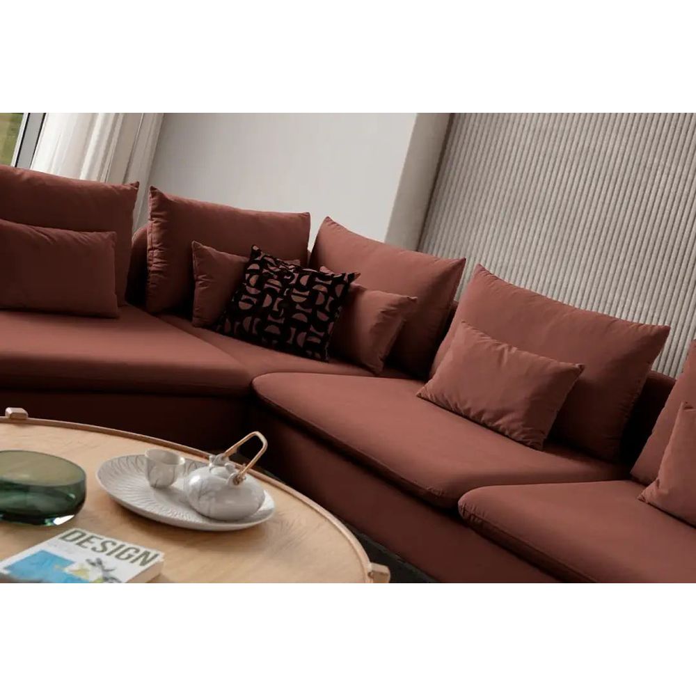 Ugaona Sofa Flexy L - boja: crvena pločica slika 5