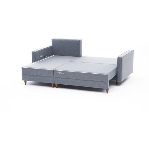 Atelier Del Sofa Kutna garnitura na razvlačenje, Plava, Aydam Left - Blue slika 8