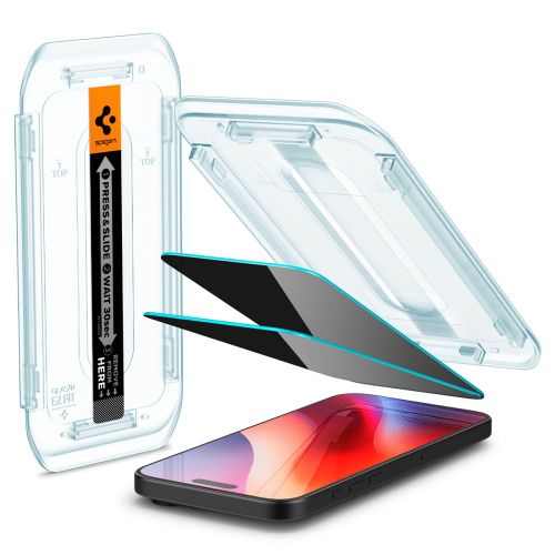 Spigen - Glas.tR EZ-FIT (2 kom) AGL07929 kaljeno staklo za iPhone 16 Pro - Privacy slika 2