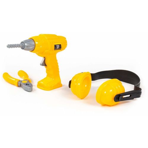 Dječji DIY set alata sa zaštitnim slušalicama, žuti slika 2