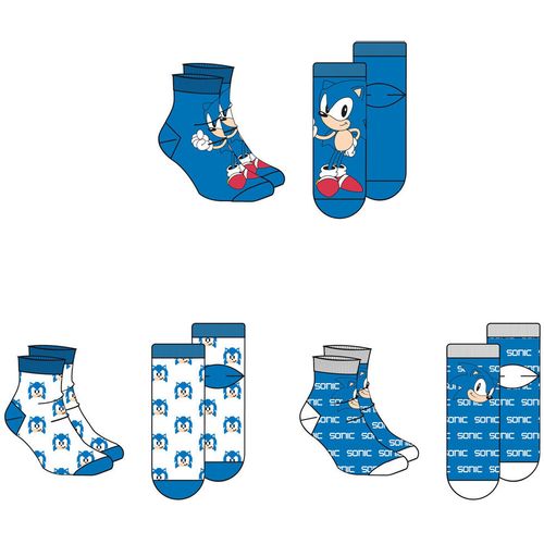 Sonic The Hedgehog assorted pack 3 socks adult slika 2