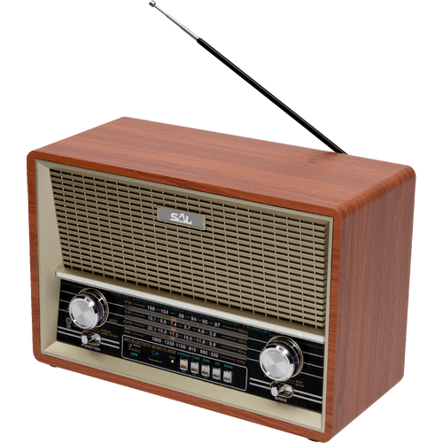SAL Retro radio + BT bežični zvučnik, 4in1, FM, MP3, AUX - RRT 4B slika 1