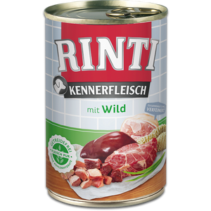 RINTI Kennerfleisch mit Wild, hrana za pse s mesom divljači, 400 g