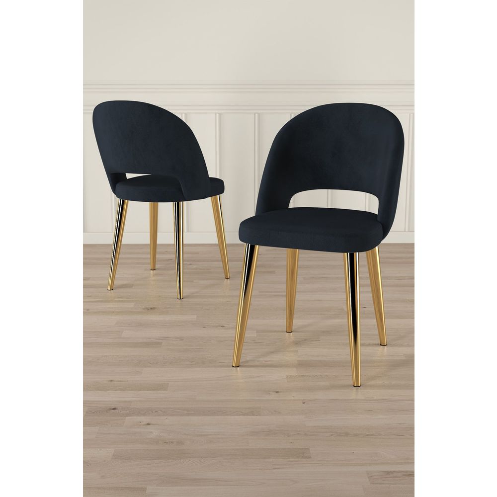 Set Stolica (4 Komada) Pane - Boje: Antracit, Zlatni Antracit slika 1