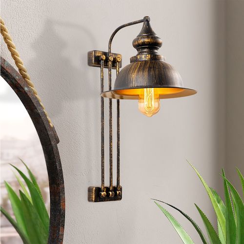 Opviq Zidna lampa SALAM antique, metal, 28 x 32 cm, visina 53 cm, promjer sjenila 28 cm, E27 40 W, Sağlam - 3743 slika 2