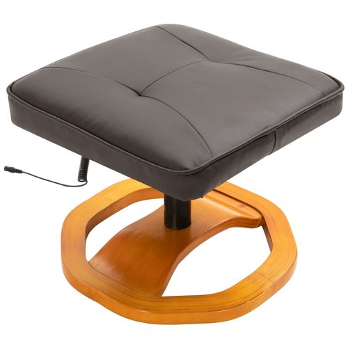 Masažna fotelja s osloncem za noge od umjetne kože smeđa slika 11