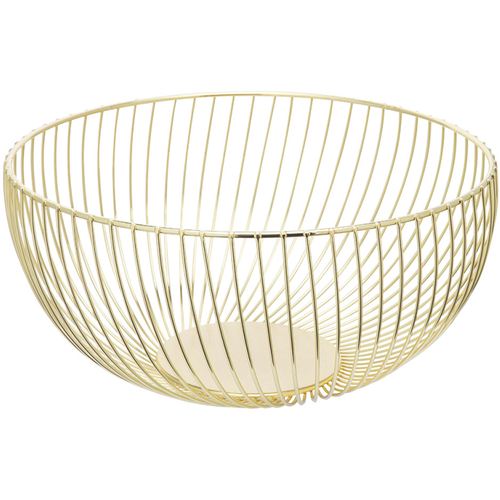 Altom Design okrugla metalna košara za voće, zlatna  slika 2
