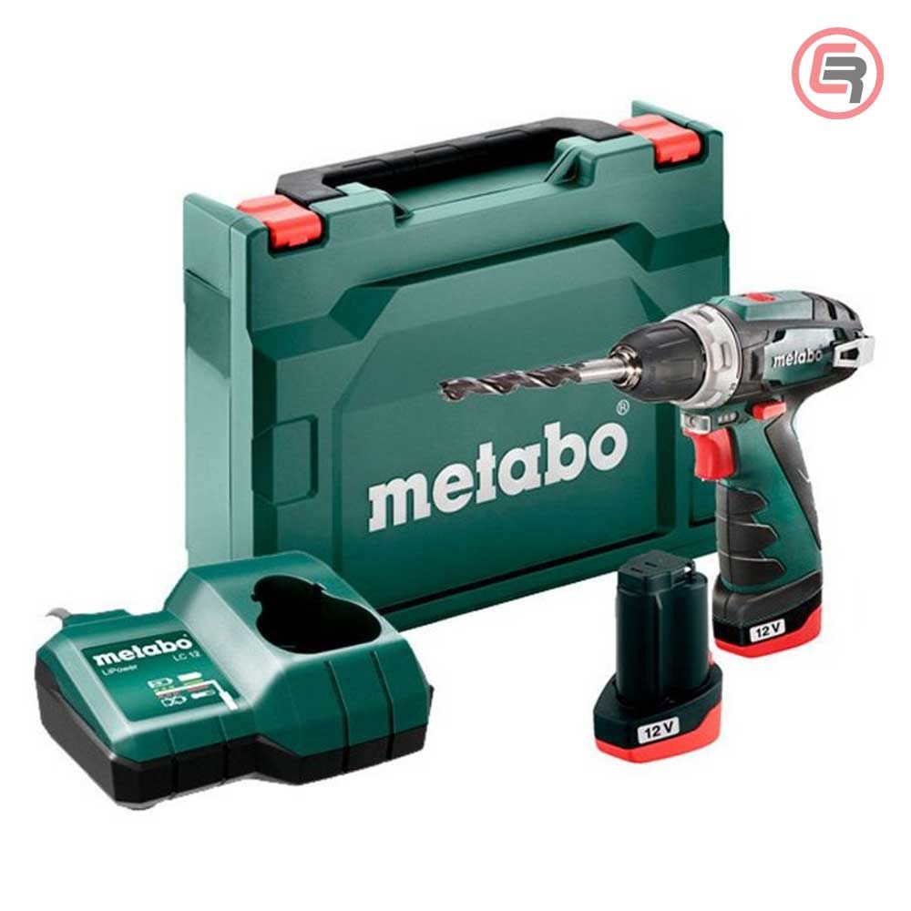 Metabo Bušilica-Odvijač Aku PowerMaxx BS Basic 12V 2xAKU (2,0Ah) LC 24 + Kofer – 600984500 slika 1