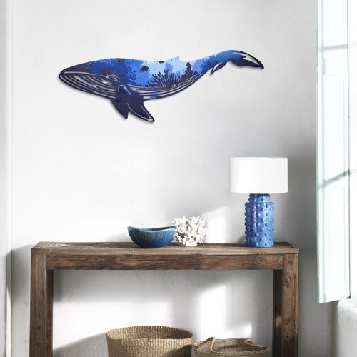 Wallity Metalna zidna dekoracija Reef Whale Metal Wall Art - APT651 slika 3