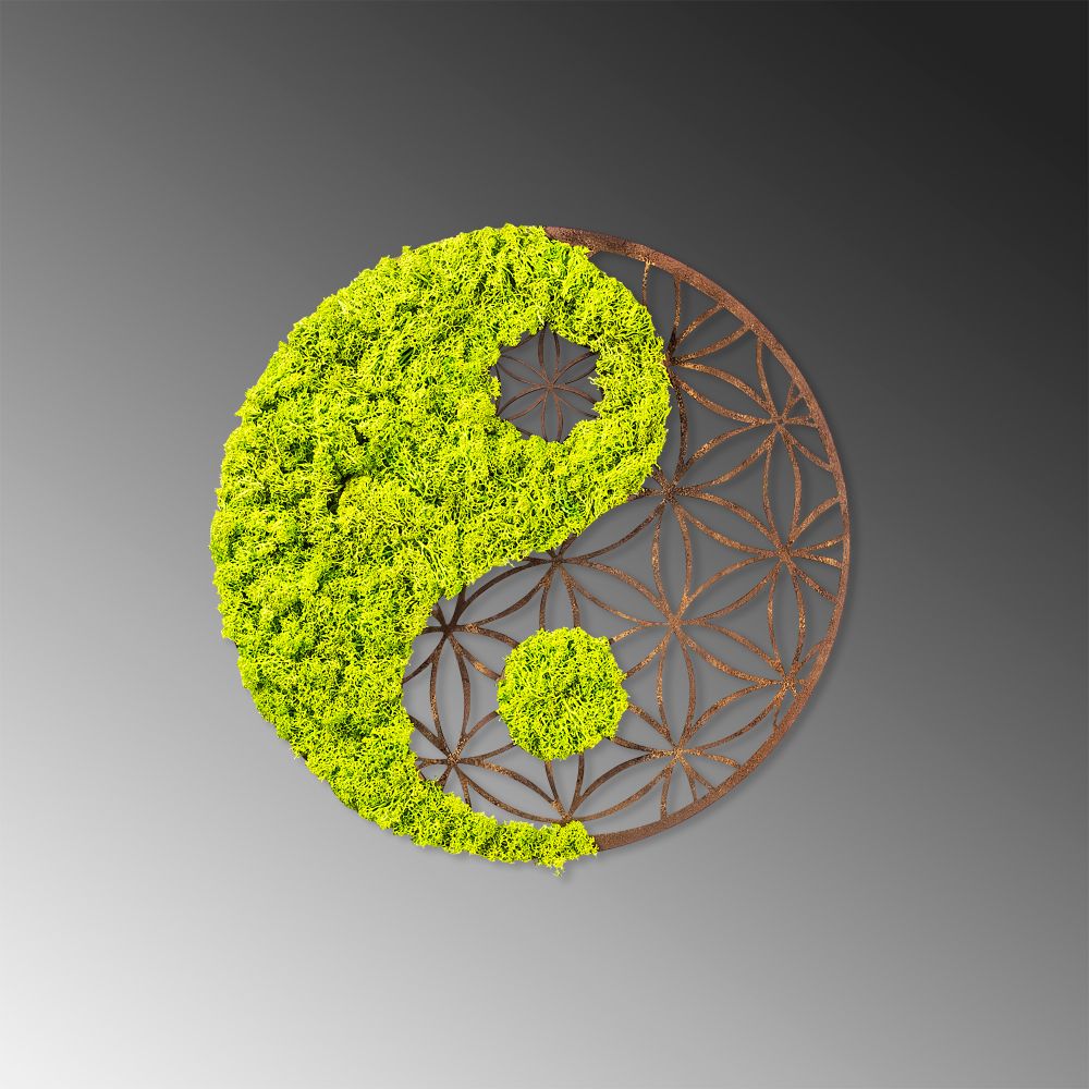 Decorative wall accessory Yin Yang, colours: green, brown slika 5