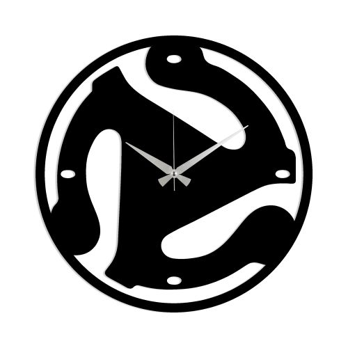 Wallity Ukrasni metalni zidni sat, Metal Wall Clock 5 - Black slika 2