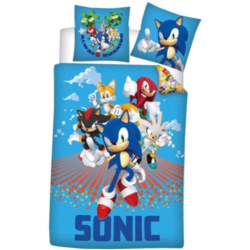 Sonic The Hedgehog microfibre duvet cover bed 90cm slika 1
