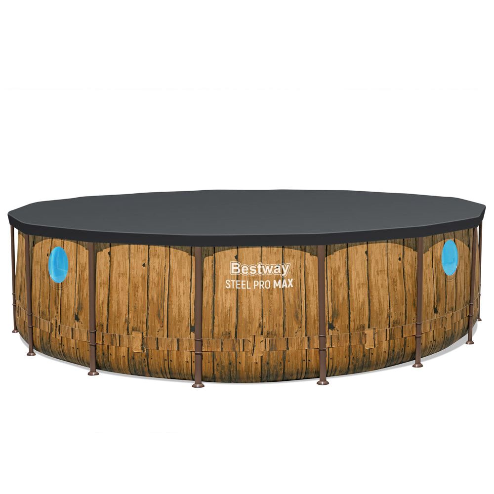 Bestway Frame Pool Wood 488x122 Windows pumpa ljestve navlaka 56725 slika 4