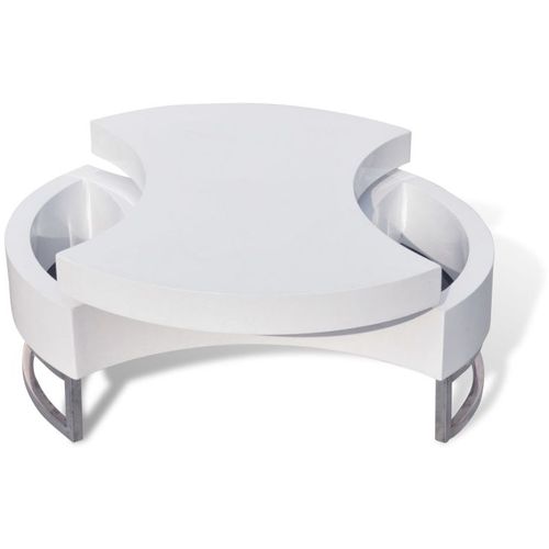  Stolić za kavu podesivog oblika visoki sjaj bijeli  slika 9