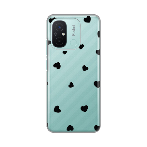 Torbica Silikonska Print Skin za Xiaomi Redmi 12C Hearts slika 1