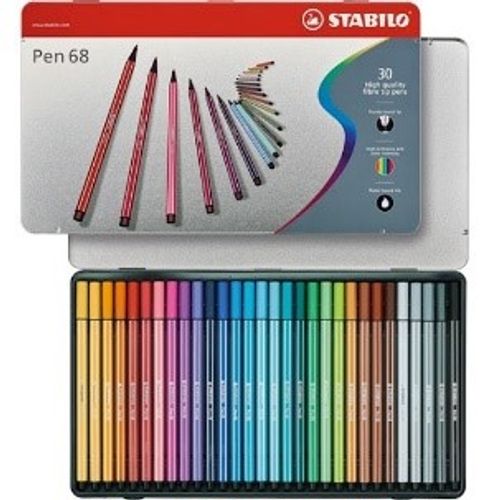 STABILO Flomasteri PEN 68 30/1 metalna kutija slika 1