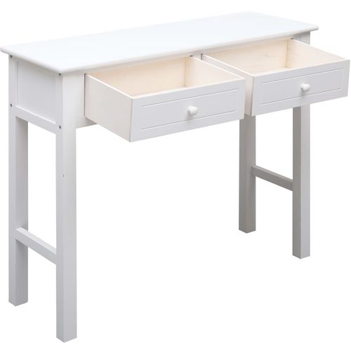 Konzolni stol bijeli 90 x 30 x 77 cm drveni slika 11
