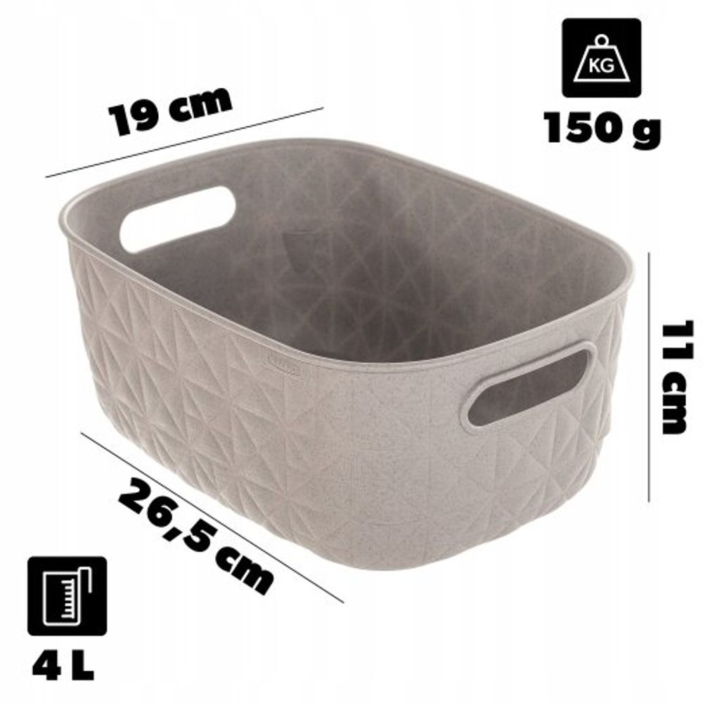 Softex Korpa za odlaganje 4L bež slika 2