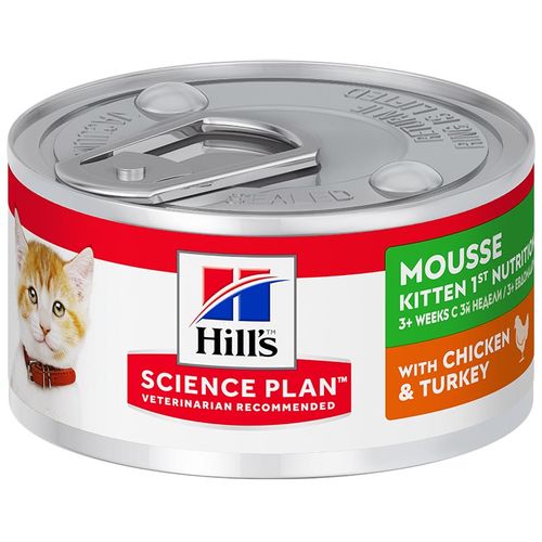 Hill's™ Science Plan™ Mačka Kitten Mousse konzerva s Piletinom i Puretinom, 82 g slika 1
