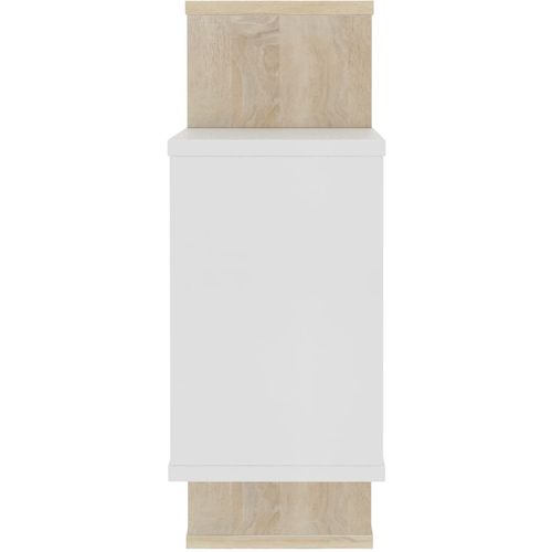 Zidne police bijele i boja hrasta 104 x 20 x 58,5 cm od iverice slika 5
