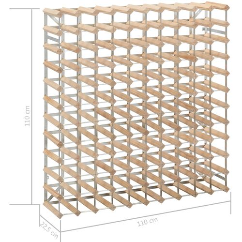 Stalak za vino za 120 boca od masivne borovine slika 9